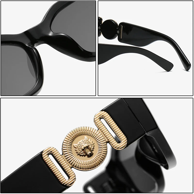 Fashion Brand Luxury Designer Sunglasses Women 2026 Leopard New Vintage Cat Eye Shades Glasses Summer Travel Party Sunglasses