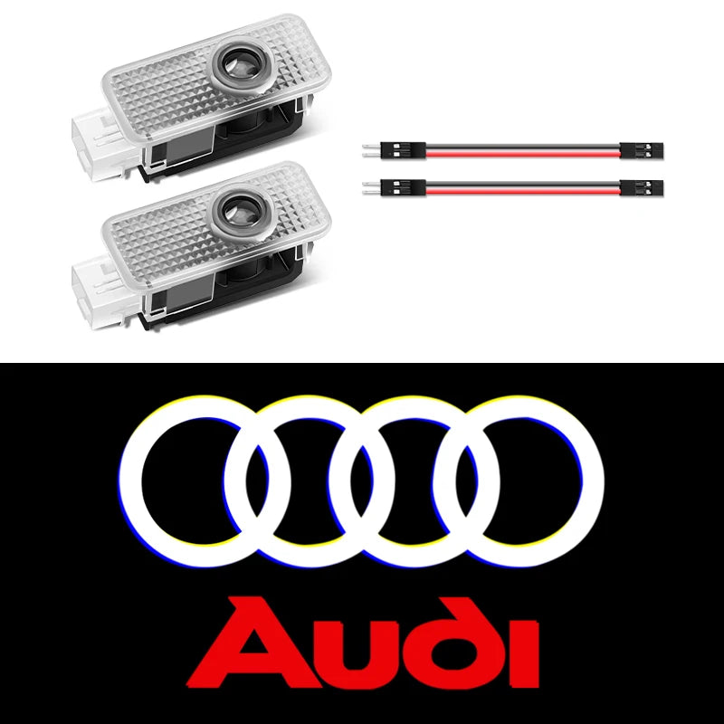 Car Door Welcome Lights Led Projector Lamps Decoration For Audi Sline A3 A1 A4 A6 B8 A5 B7 C7 A7 A8 B9 B6 C6 Q2 Q3 Q5 Q7 Q8 TT R